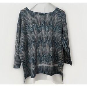 Nally & Millie  Womens L/ XL Multi~Colored Long Sleeve Lightweight Sweater